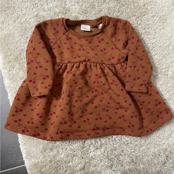Zara Other - ZARA Plush Cherry Printed dress 12/18M